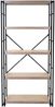 Bücherregal HWC-A27, Standregal Wohnregal, 165x80cm 3D-Struktur 5 Ebenen ~ Eiche-Optik Bild 3