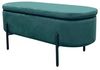 byLIVING Bank NOVA/Samt/Metall schwarz pulverbeschichtet/Polsterbank mit Stauraum/B 95, H 42, T 37,5 cm (Samt, dunkelgrün) Bild 4