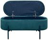 byLIVING Bank NOVA/Samt/Metall schwarz pulverbeschichtet/Polsterbank mit Stauraum/B 95, H 42, T 37,5 cm (Samt, dunkelgrün) Bild 3