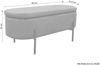 byLIVING Bank NOVA/Samt/Metall schwarz pulverbeschichtet/Polsterbank mit Stauraum/B 95, H 42, T 37,5 cm (Samt, dunkelgrün) Bild 2