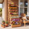 COSTWAY Blumenkasten (1 St), vertikales Hochbeet, Blumenbeet, Pflanzkästen, Holz Bild 2