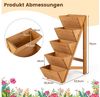 COSTWAY Blumenkasten (1 St), vertikales Hochbeet, Blumenbeet, Pflanzkästen, Holz Bild 4