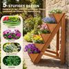 COSTWAY Blumenkasten (1 St), vertikales Hochbeet, Blumenbeet, Pflanzkästen, Holz Bild 3