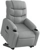 vidaXL Relaxsessel mit Aufstehhilfe Elektrisch Hellgrau Stoff 3206663 Bild 3