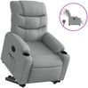 vidaXL Relaxsessel mit Aufstehhilfe Elektrisch Hellgrau Stoff 3206663 Bild 2