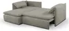 Ecksofa mit Schlaffunktion TEODORA von PASCAL MORABITO - Kord - Taupe - Ecke links Bild 4