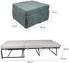 Dmora Pouf Arno, Mehrzwecksessel, Sitzsack, Hockerhocker, Made in Italy, 78x78 h45 cm, Hellblau Bild 3
