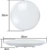 ZMH Deckenlampe mit Bewegungsmelder LED Deckenleuchte - innen Deckenbeleuchtung Weiß IP44 15W Rund Flurlampe mit Bewegungssensor Ø30cm Treppenhauslampe 4000K für Flur Balkon Werkstatt Bild 4