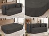 Sofa 3-Sitzer OVELA, Schlafsofa, Modernes Sofa, Zierkissen, Gästesofa mit Schlaffunktion - Dunkelgrau Cord Bild 2