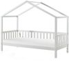 Hausbett Kapua 210x97x170 Kinderbett Massivholz Weiß Bild 2