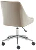 Vente-unique - Bürostuhl höhenverstellbar - Samt - Beige - MASURIE Bild 4