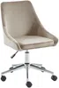 Vente-unique - Bürostuhl höhenverstellbar - Samt - Beige - MASURIE Bild 2
