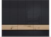 rauch Kleiderschrank; Drehtürenschrank WINNIPEG, 6-türig, 6 Schubkästen, Hochglanz Effektgrau/Eiche Halifax, 271x210x56xcm Bild 2