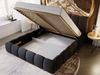 GRAINGOLD Cloud Bett 120x200, Polsterbett mit Bettkasten, Bouclé-Stoff, mit Kopfteil, Schwarz Bild 5