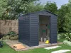 Vente-unique - ADELMO Gartenhaus Metall Grau - B 181 cm x H 213 cm x L 203 cm Bild 2