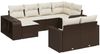 vidaXL 10-tlg. Garten-Sofagarnitur mit Kissen Braun Poly Rattan 3261293 Bild 2