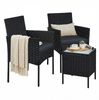 SONGMICS Balkonmöbel, Gartenmöbel-Set, aus PE-Polyrattan, Lounge-Set, Tisch und 2 Stühle, Terrassenmöbel, Outdoor, für Terrasse, Balkon, Garten, schwarz-grau GGF003B02 Bild 2