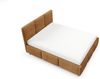Polsterbett Schlafzimmerbett MIAMI Komplettset 140x200cm in Stoff Coral Rostbraun Bild 2
