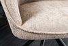 Eleganter Design-Drehstuhl FLORENZ champagner beige Strukturstoff Metallgestell Bild 5
