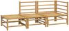 vidaXL 3-tlg. Garten-Lounge-Set mit Hellgrauen Kissen Bambus 3155108 Bild 4