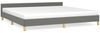 Bettgestell mit Kopfteil Dunkelgrau 200x200 cm Stoff [347440] Bild 2
