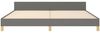 Bettgestell mit Kopfteil Dunkelgrau 200x200 cm Stoff [347440] Bild 5
