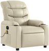 vidaXL Massagesessel Elektrisch Creme Kunstleder 3206593 Bild 4