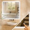 Badspiegel WIEN 80x80 ohne Bluetooth - 80x3,5x80cm, Glas, Klarglas | Badezimmerspiegel Wandspiegel Bild 4