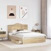 vidaXL Aufbewahrungsbett Sonoma-Eiche 150 x 200 cm Holzwerkstoff 3413494 Bild 3