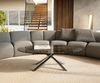 Couchtisch Edge Oval 140x80 cm Keramik Emperador Extra Lucidato Dunkelbraun Sarity Edelstahl gebürstet Bild 2