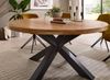 Esstisch >Brad< in Akazie, schwarz, Massivholz, Metall - 75x160cm (HxD) Bild 2