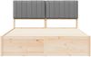 vidaXL Bettgestell mit gepolstertem Kopfteil Hellgrau 150 x 200 cm 3398224 Bild 5