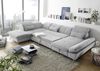 Wohnlandschaft >MELFI< Schlaffunktion, Stauraum, Bezug silver - 350x73x245 (BxHxT) Bild 3