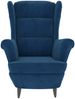 vidaXL Ohrensessel mit Hocker Blau Samt 3115930 Bild 4