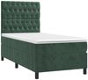 vidaXL Boxspringbett mit Matratze & LED Dunkelgrün 90x190 cm Samt 3136278 Bild 3