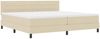 vidaXL Boxspringbett mit Kopfteil Creme 200 x 200 cm Stoff 3338641 Bild 4