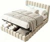 Gdood Polsterbett Stauraumbett Doppelbett LED (Type-C + USB, Hydraulisch hebbarer Stauraum), Mit Bettkasten, LED-Beleuchtung, USB-Anschluss, 140x200 cm Bild 4