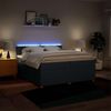 vidaXL Boxspringbett mit Matratze Blau 200x200 cm Stoff 3289869 Bild 5