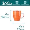 6-teiliges vancasso BONITA Kaffeetassen Set Steingut 360ml Henkel Bild 2