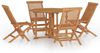 vidaXL 5-tlg. Garten-Essgruppe Klappbar Massivholz Teak 3096573 Bild 2