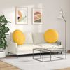 vidaXL Sitzkissen 2 pcs Helles Gelb Ø60 x 21 cm Cordstoff 42014229 Bild 4
