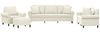 vidaXL 4-tlg. Sofagarnitur mit Kissen Creme Samt 3202208 Bild 2