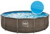 HAF Framepool Frame Pool Aufstellpool Schwimmbecken Grau Rattan rund 305x76 cm (Vollständiges Komplett Set mit Rahmen und Folie, Einfacher, schneller & unkomplizierter Aufbau), Lieferumfang OHNE Filter oder Pumpe Bild 3