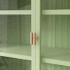 Yorbay Hängeschrank Badezimmerschrank Wandschrank Küchenschrank (70 x 60 x 23 cm) 3 Ebenen & Webmuster, mit verstellbaren Ablagen, Glastür Bild 4