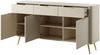Selsey 'Oval' Sideboard 3-türig mit 3 Schubladen, beige, ca. 84 x 163 x 38 cm Bild 4