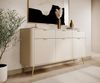 Selsey 'Oval' Sideboard 3-türig mit 3 Schubladen, beige, ca. 84 x 163 x 38 cm Bild 2