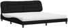 vidaXL Bett mit Matratze "Hvar" Schwarz 200x200 cm Stoff 3208557 Bild 2