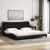 vidaXL Bett mit Matratze "Hvar" Schwarz 200x200 cm Stoff 3208557 Bild 3