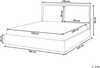 Wasserbett Stoff BAJONNA 160 x 200 cm Hellgrau Bild 2