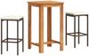 vidaXL 3-tlg. Gartenbar-Set Braun Massivholz Akazie und Poly Rattan 3295266 Bild 2
